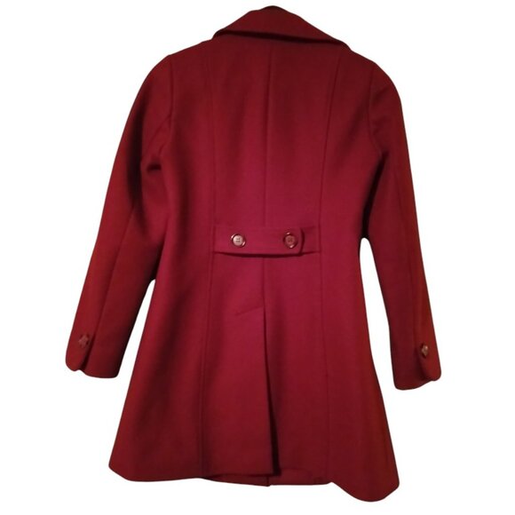 TOBIAS Cranberry Red Wool Blend Peacoat EU 4/US XS - EUC - Picture 2 of 8